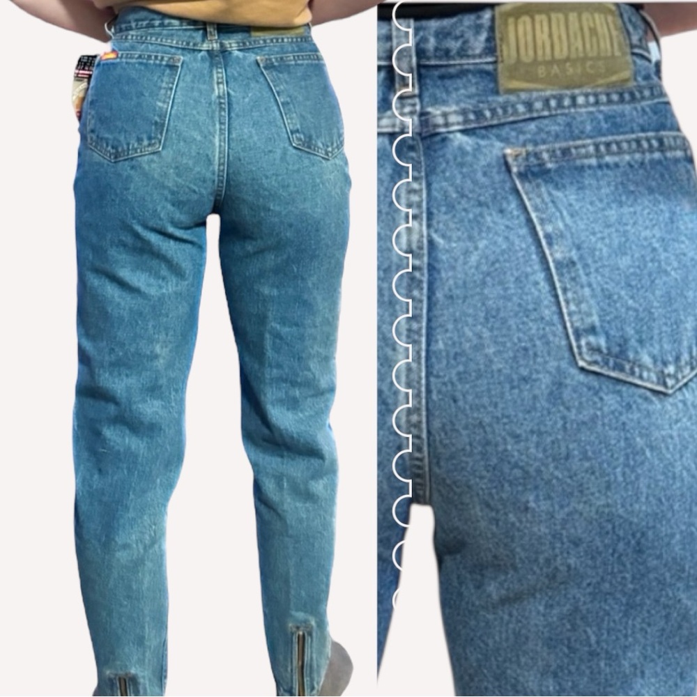 Jordache Jeans NEW Vintage High Waist Ankle Zip Mom Jeans